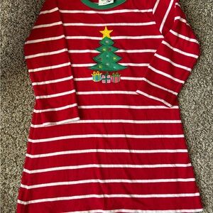 Red and White Striped Christmas Dress